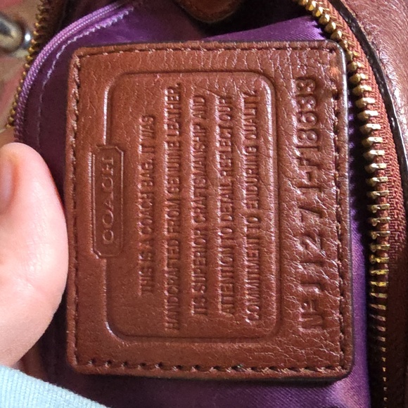 Coach Madison Haley Brown Leather Hobo Bag - Picture 9 of 9